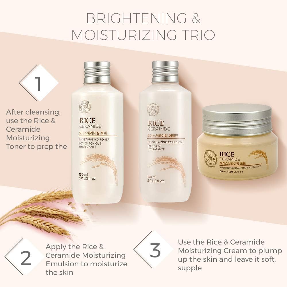 The Face Shop Rice & Ceramide Moisturizing Emulsion - Hydrating & Nourishing Facial Emulsion